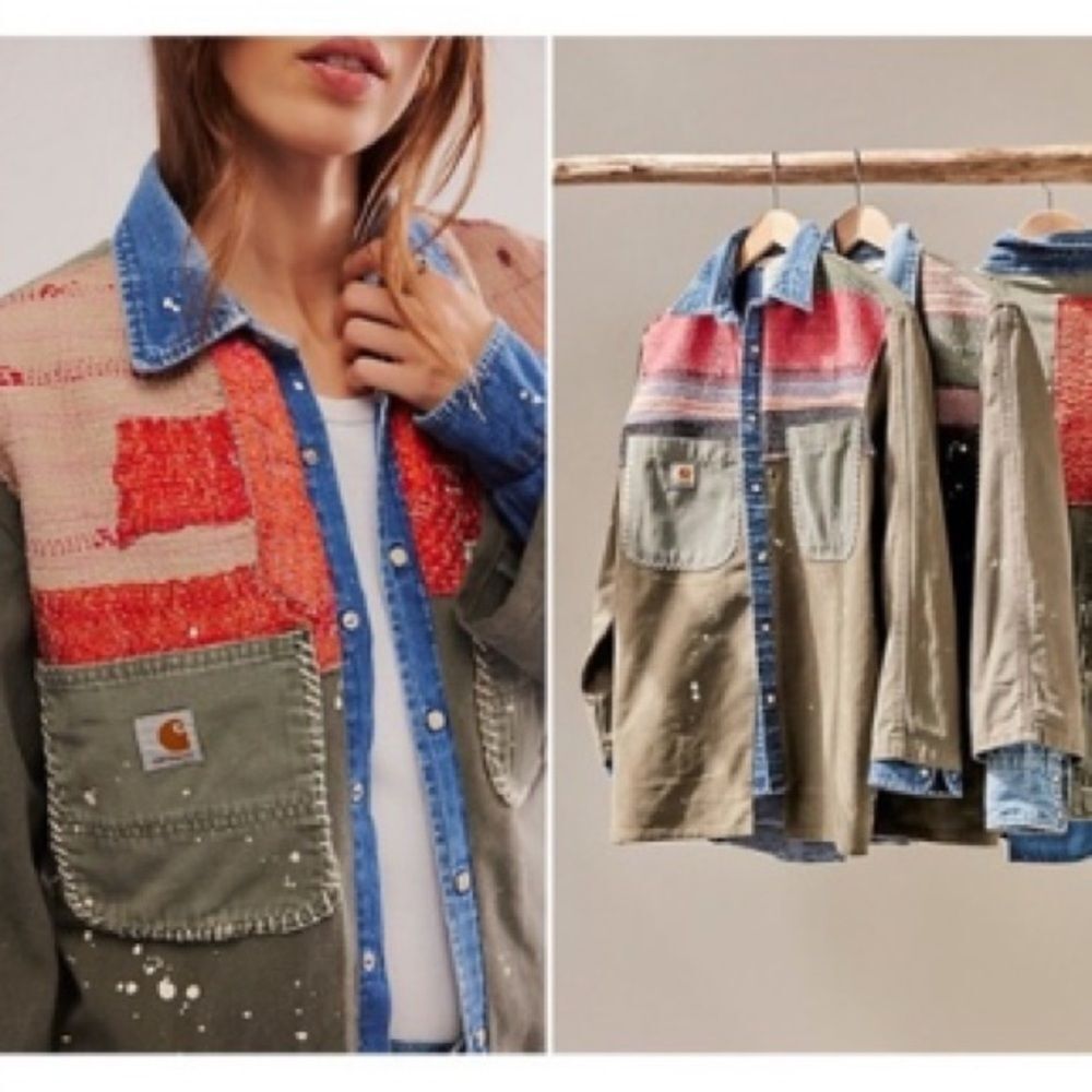 Free People Tricia Fix Carhartt Mixed Jacket - Picture 3 of 8